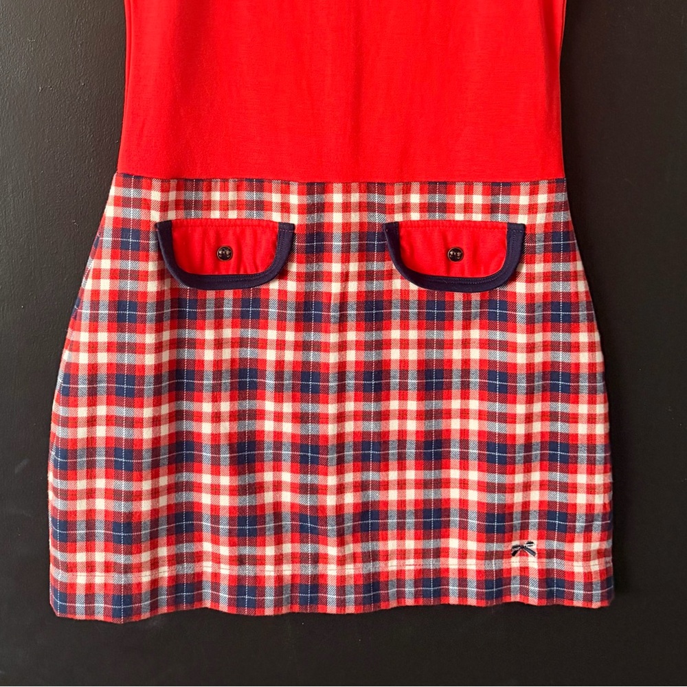 Tommy Hilfiger Red and Navy Short Sleeve Mini Dress - Picture 8 of 8